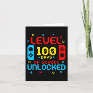 Level 100 Days of School Unlock Gamer Video Game Karte