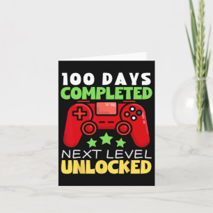 Level 100 Days of School Unlock Gamer Video Game Karte