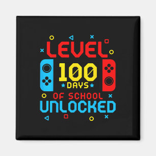 Level 100 Days of School Unlock Gamer Video Game Magnet