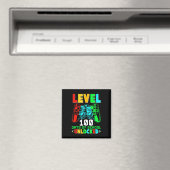 Level 100 Days of School Unlock Gamer Video Game Magnet (In Situ (Geschirrspüler))