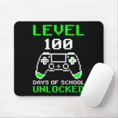 Level 100 Days of School Unlock Gamer Video Game Mousepad (Mit Mouse)
