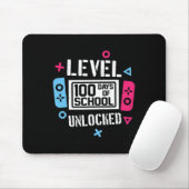 Level 100 Days of School Unlock Gamer Video Game Mousepad (Mit Mouse)