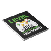 Level 100 Days of School Unlock Gamer Video Game Notizblock (angewinkelt)