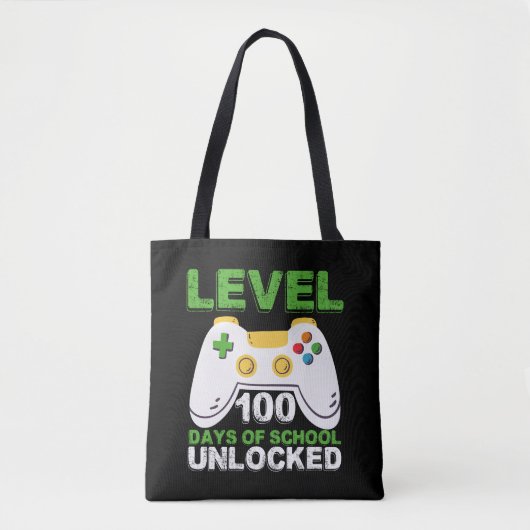 Level 100 Days of School Unlock Gamer Video Game Tasche (Vorderseite)