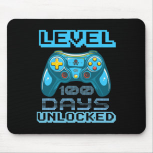 Level 100 Days of School Unlock Video Game Boys Mousepad