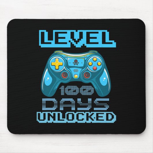 Level 100 Days of School Unlock Video Game Boys Mousepad (Vorne)