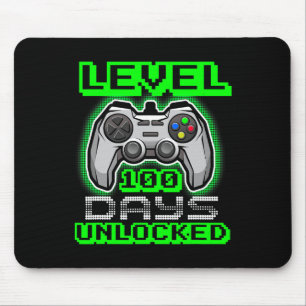 Level 100 Days of School Unlock Video Game Boys Mousepad