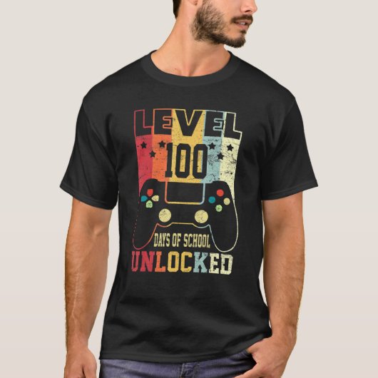 Level 100 Days Of School Unlocked 100th Day Studen T-Shirt (Vorderseite)