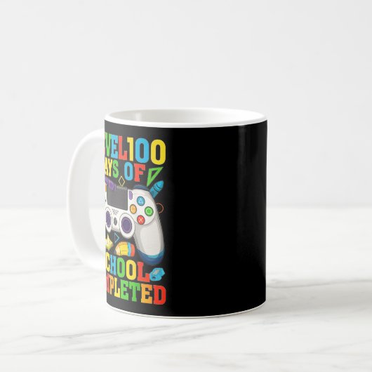 Level 100 Days Of School Unlocked Boys 100th Day O Kaffeetasse (Vorderseite Links)