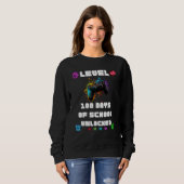 Level 100 Days Of School Unlocked Gamer Video vide Sweatshirt (Vorne ganz)