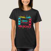 Level 100 Days Of School Unlocked Video Game Costu T-Shirt (Vorderseite)