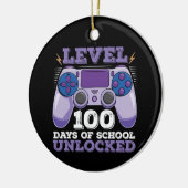 Level 100 Days of School Unlocks Gaming Keramik Ornament (Links)