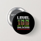 Level 100 Days of School Unlocks Gaming Pixel 100 Button (Vorne & Hinten)
