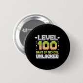Level 100 Days of School Unlocks Gaming Pixel 100 Button (Vorne & Hinten)