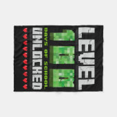 Level 100 Days of School Unlocks Gaming Pixel 100 Fleecedecke (Vorderseite (Horizontal))