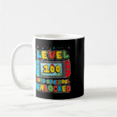 Level 100 Days of School Unlocks Gaming Pixel 100 Kaffeetasse (Links)