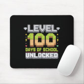 Level 100 Days of School Unlocks Gaming Pixel 100 Mousepad (Mit Mouse)