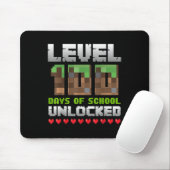 Level 100 Days of School Unlocks Gaming Pixel 100 Mousepad (Mit Mouse)