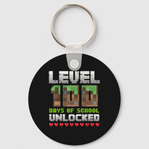 Level 100 Days of School Unlocks Gaming Pixel 100 Schlüsselanhänger