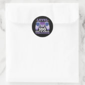 Level 100 Days of School Unlocks Gaming Runder Aufkleber (Tasche)