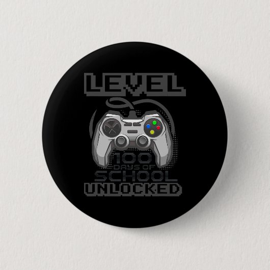 Level 100 Days of School Unlocks Jungs Mädchen Kin Button (Vorderseite)