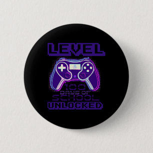 Level 100 Days of School Unlocks Jungs Mädchen Kin Button
