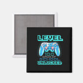 Level 100 Days of School Unlocks Jungs Mädchen Kin Magnet (Vorderseite/Rückseite)