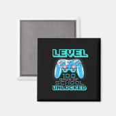 Level 100 Days of School Unlocks Jungs Mädchen Kin Magnet (Vorderseite/Rückseite)
