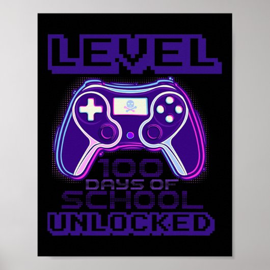 Level 100 Days of School Unlocks Jungs Mädchen Kin Poster (Vorne)