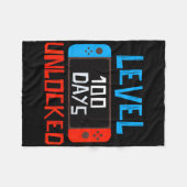 Level 100 Days School Unlock Gamer Boys Funny 10 Fleecedecke (Vorderseite (Horizontal))
