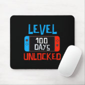 Level 100 Days School Unlock Gamer Boys Funny 10 Mousepad (Mit Mouse)