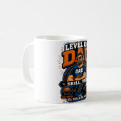 Level 100 Papa-Shirt – Papa-Modus An Skillbaum – L Kaffeetasse (Vorderseite Links)