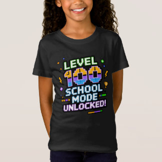Level 100 Schulmodus freigeschaltet 100. Schultag T-Shirt