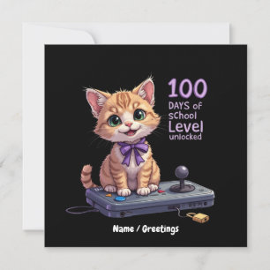 Level 100 Schultage freigeschaltet Feiern Einladung