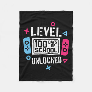 Level 100 Tage der Schule freigeschaltet Gamer Vid Fleecedecke