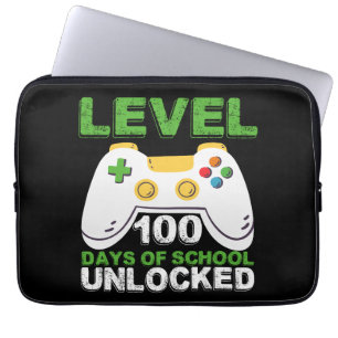 Level 100 Tage der Schule freigeschaltet Gamer Vid Laptopschutzhülle