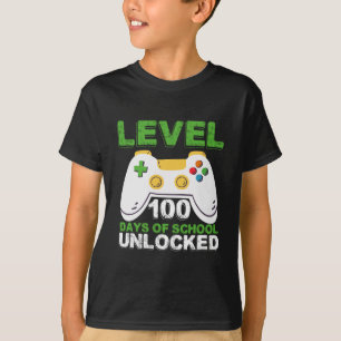 Level 100 Tage der Schule freigeschaltet Gamer Vid T-Shirt