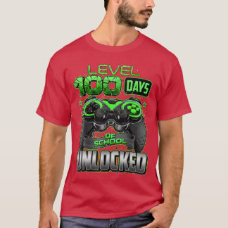 Level 100 Tage der Schule freigeschaltet Gaming Ga T-Shirt