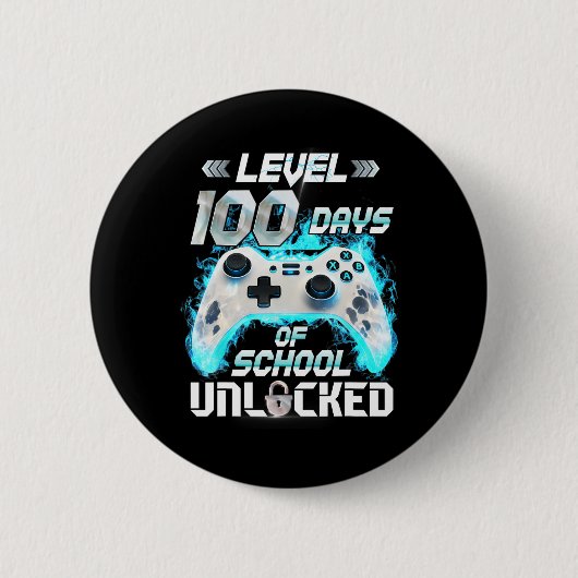 Level 100 Tage der Schule freigeschaltetes Videosp Button (Vorderseite)