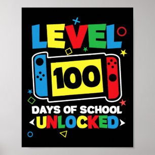 Level 100 Tage der Schule Kompletter Game-Controll Poster