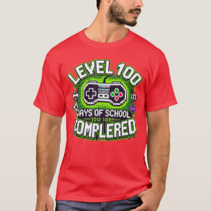 Level 100 Tage Schul-Freischaltung Gaming-Hautkuns T-Shirt