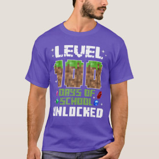 Level 100 Tage Schule freigeschaltet Gamer Boy odl T-Shirt