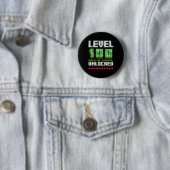 Level 100 Tage Schule freigeschaltet Gaming Pixel  Button (Beispiel)