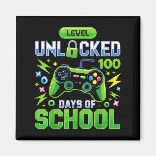 Level 100 Tage Schule Freigeschaltet Lustiges Vide Magnet