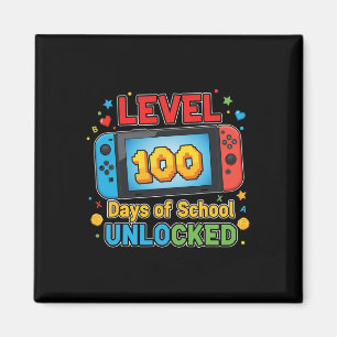 Level 100 Tage Schule Freigeschaltet Shirt Für Jun Magnet