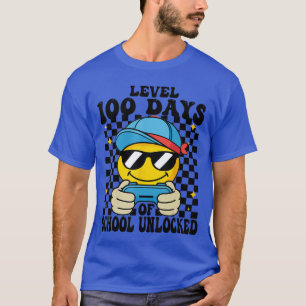 Level 100 Tage Schule freigeschaltetes Smiley-Gesi T-Shirt