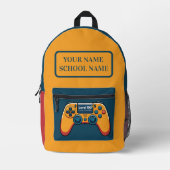 Level 100 Unlocked Gamer 100 Days of School Bedruckter Rucksack (Vorderseite)