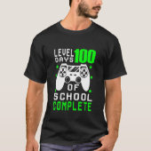 Level 100th Day Unlocked Gamepad Happy 100 Days of T-Shirt (Vorderseite)