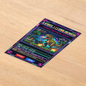 Level 10 Arcade Spiel T Rex Geburtstag Acryleinladungen (Ablage )