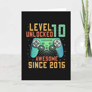 Level 10 freigeschaltet 10. Geburtstag 10-jähriger Karte